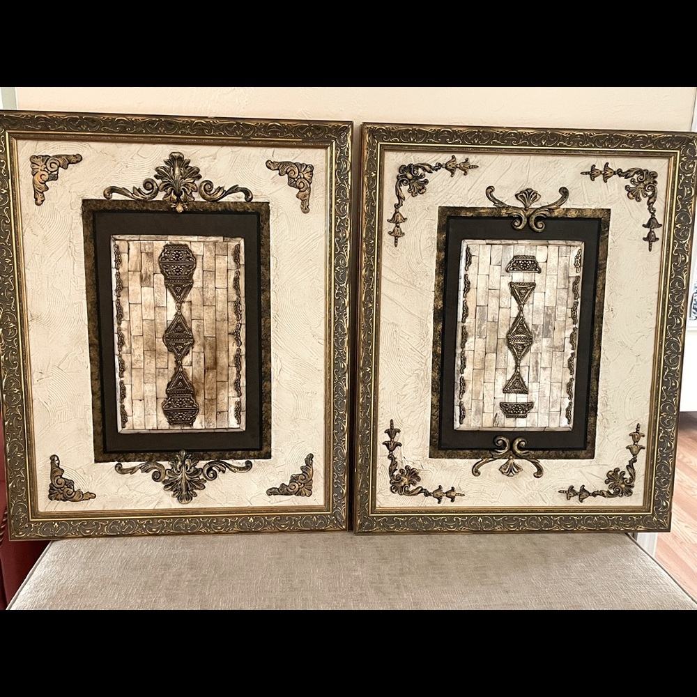 2 John Richard vintage 3D wall art.